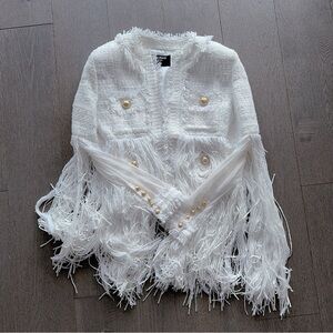 Balmain finge tweed jacket